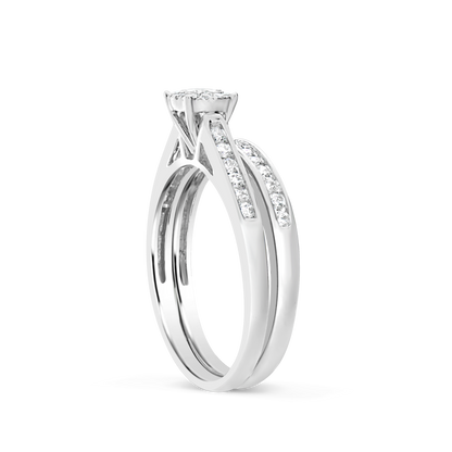 Diamond Engagement Ring .53 CTW Round Cut 14K White Gold