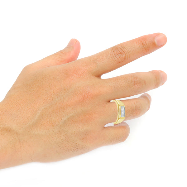 Diamond Band .25 CTW Princess Cut 14K Yellow Gold