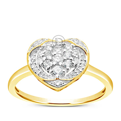 Diamond Ring .20 CTW Round Cut 14K Yellow Gold