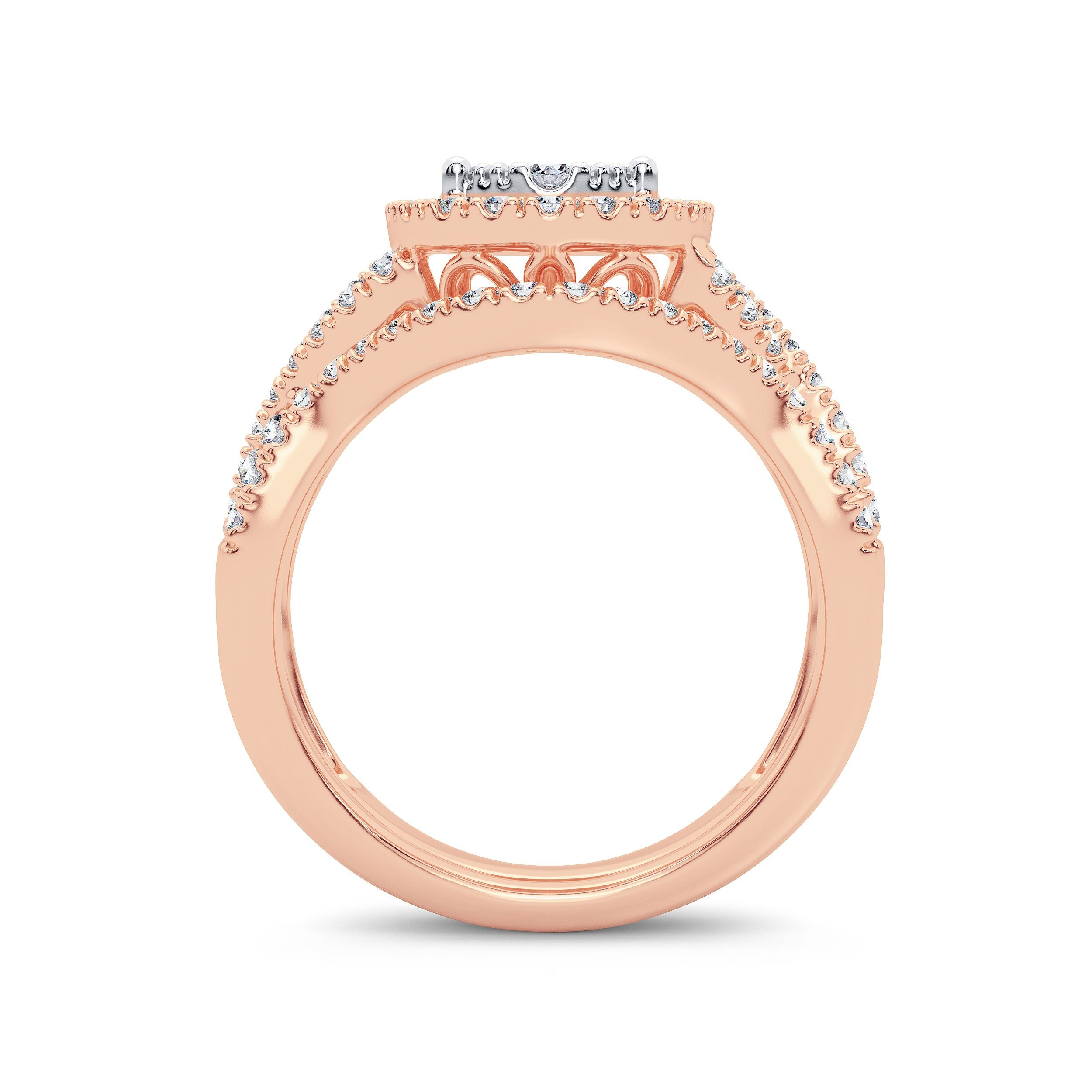 14K 1.00ct Diamond Bridal Ring