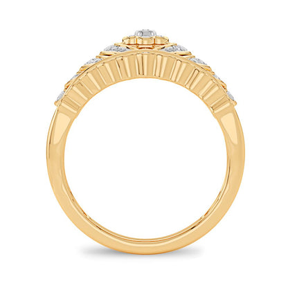 10K 0.10CT Diamond  Fashion Ring