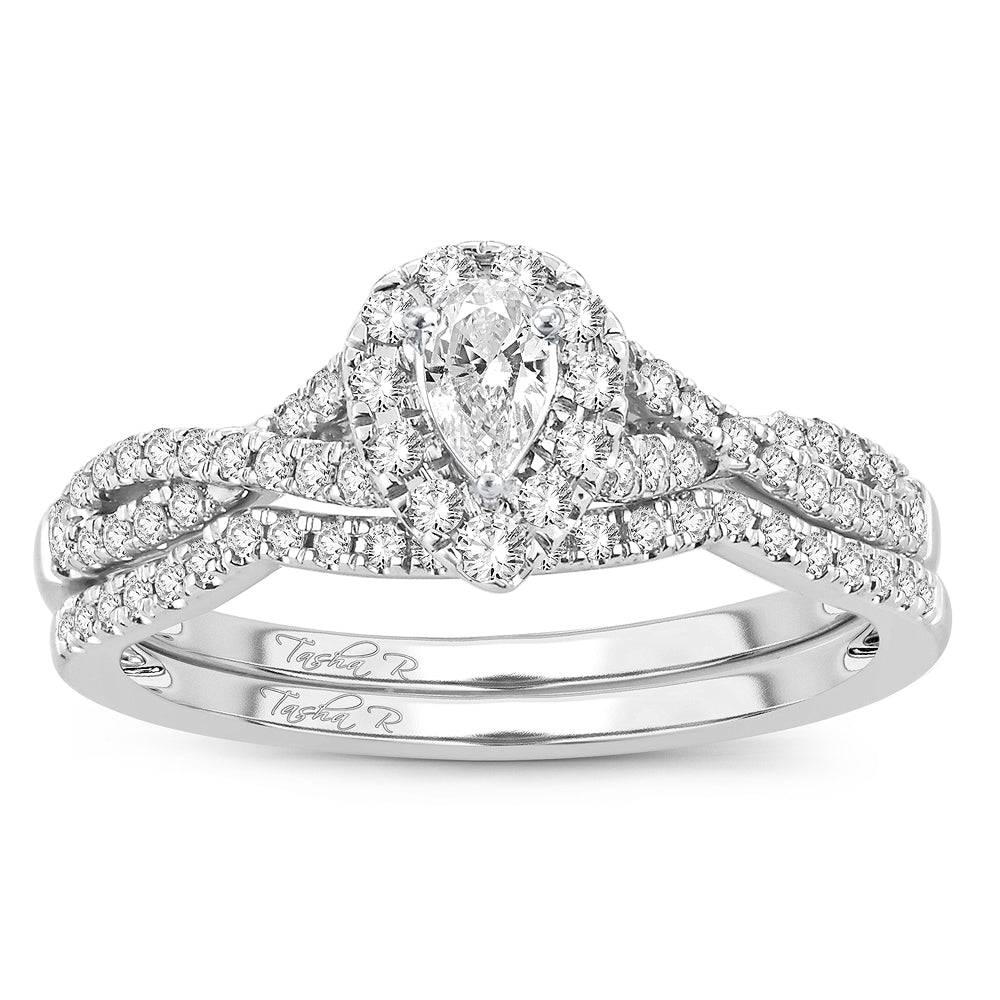 14K 0.50CT Fancy Cut Bridal Ring