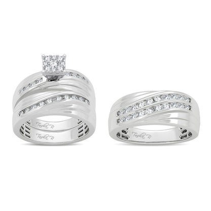 14K 1.13CT Diamond Trio Set