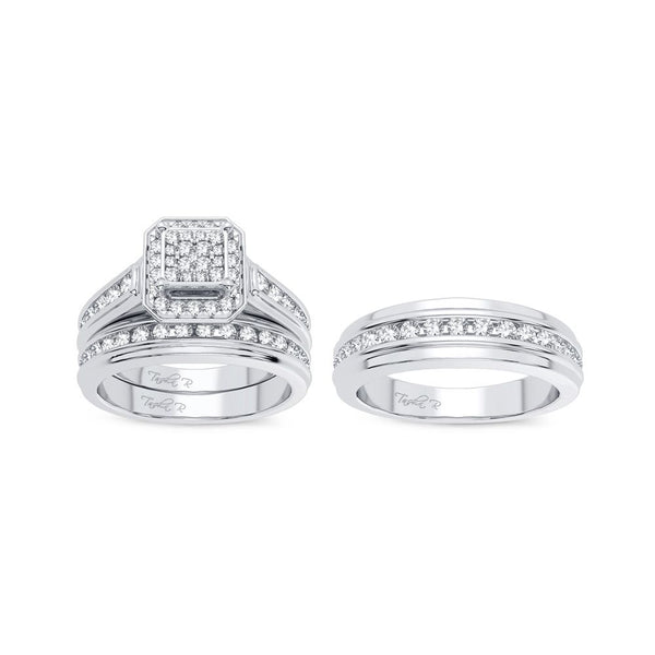 14K 1.44CT Diamond Trio Set