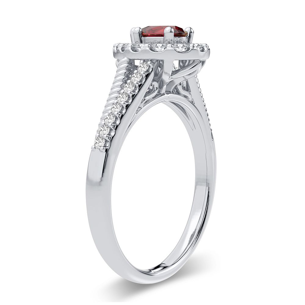 14K 0.33CT Diamond Ring Ruby