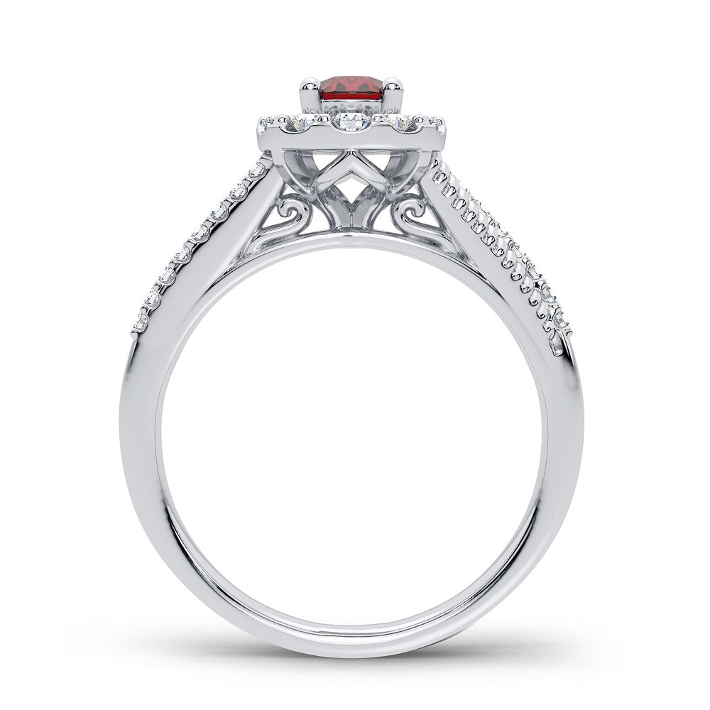 14K 0.33CT Diamond Ring Ruby