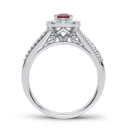 14K 0.33CT Diamond Ring Ruby