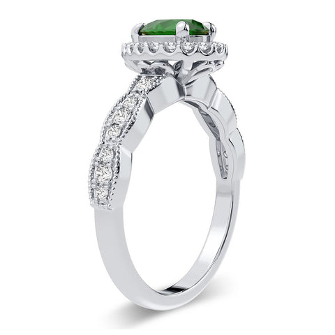 14K 0.28CT Diamond Ring Emerald
