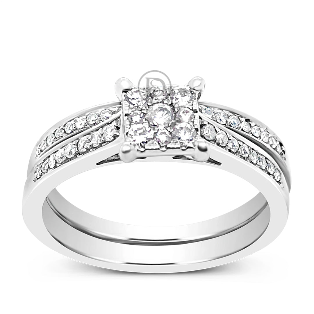 Diamond Engagement Ring .30 CTW Round Cut 14K White Gold