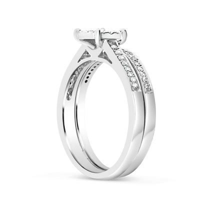 Diamond Engagement Ring .30 CTW Round Cut 14K White Gold