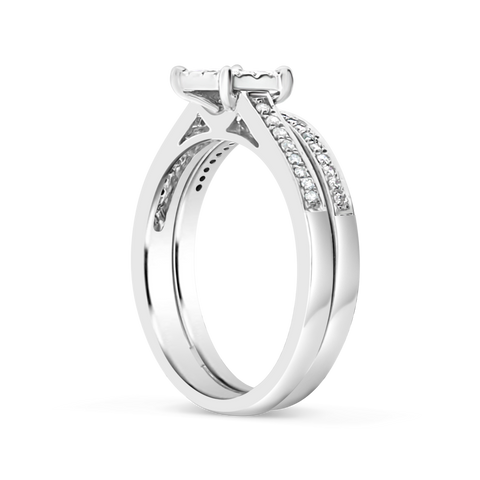Diamond Engagement Ring .30 CTW Round Cut 14K White Gold