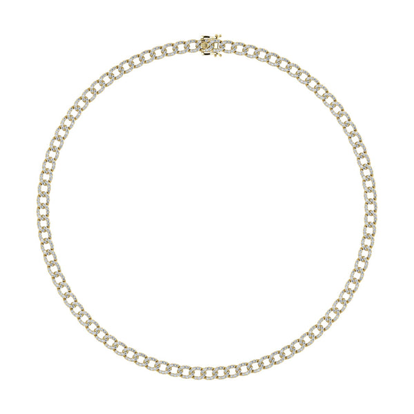 Diamond 7 5/8 Ct.Tw. Cuban Necklace in 14K Yellow Gold