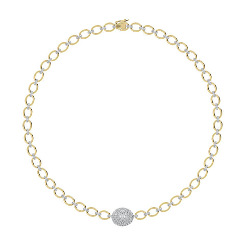 Diamond 3 Ct.Tw. Cuban Necklace in 14K Yellow Gold