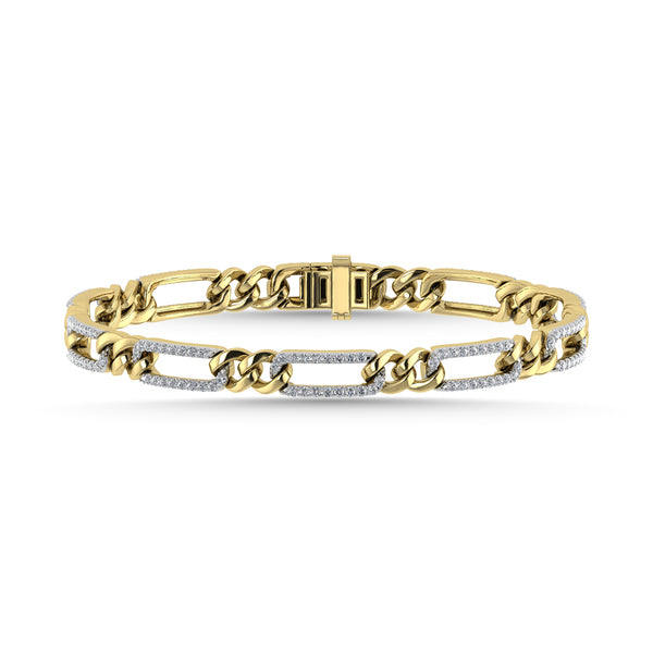 Diamond 1 Ct.Tw. Fashion Bracelet in 10K Two Tone