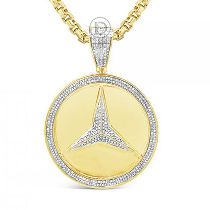 Diamond Pendant .65 CTW Round Cut 10K Yellow Gold