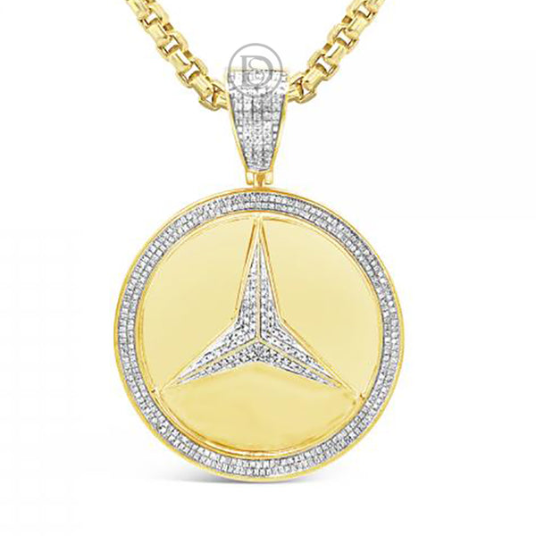 Diamond Pendant .65 CTW Round Cut 10K Yellow Gold
