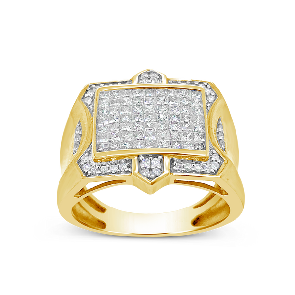 Diamond Ring 1 CTW Princess Cut 10K Yellow Gold