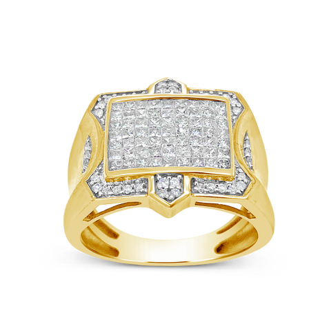 Diamond Ring 1 CTW Princess Cut 10K Yellow Gold