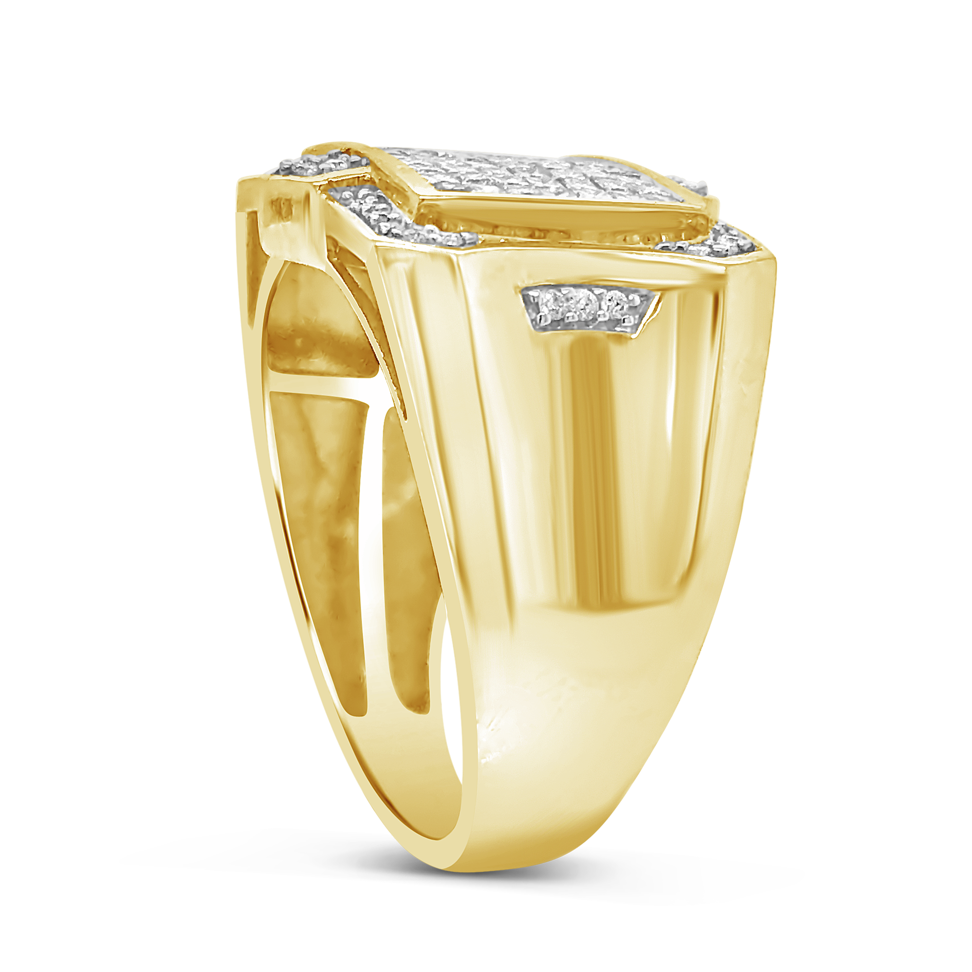Diamond Ring 1 CTW Princess Cut 10K Yellow Gold