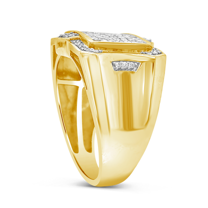 Diamond Ring 1 CTW Princess Cut 10K Yellow Gold