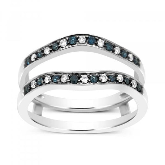 Diamond Ring Jacket .25 CTW Round Cut 14K White Gold