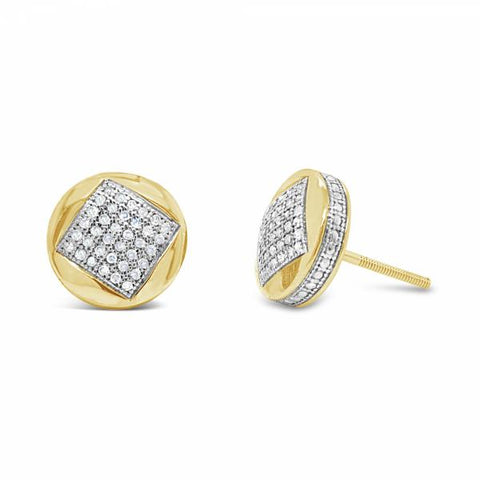 10K Yellow Gold .25ct Diamond Earrings