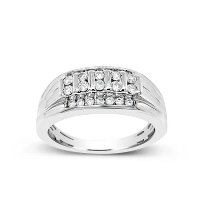 Diamond Ring .50 CTW Round Cut 10K Whiite Gold