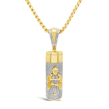 Diamond Urn Pendant 2.30 CTW Round Cut 10K Yellow Gold