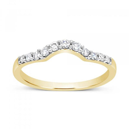 14K Yellow Gold .25 CTW Round Cut Diamond Band