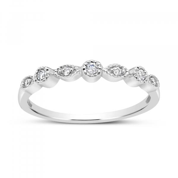 Diamond Band .08 CTW Round Cut 14K White Gold