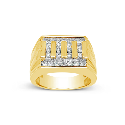 Diamond Ring .75 CTW Round Cut 10K Yellow Gold