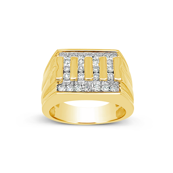 Diamond Ring .75 CTW Round Cut 10K Yellow Gold