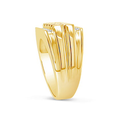 Diamond Ring .75 CTW Round Cut 10K Yellow Gold