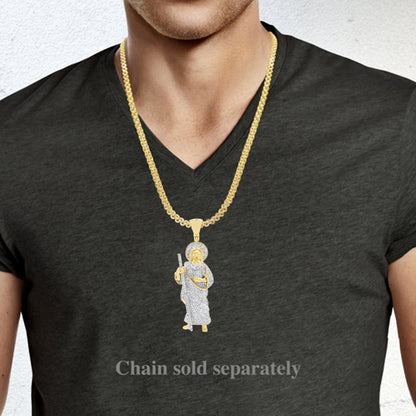 Diamond Pendant 1.86 CTW Round Cut 10K Yellow Gold