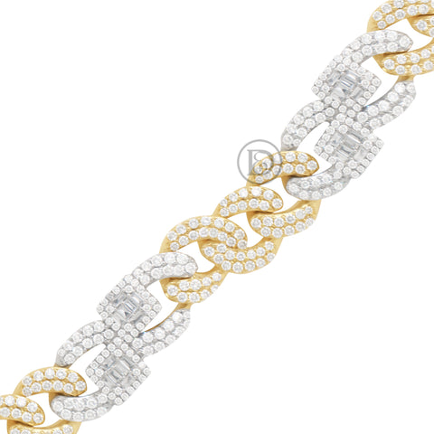 10K Yellow Gold Custom Chain With 25.5CT Diamonds