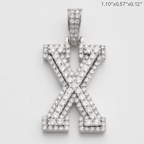 10KW 1.00CTW DIAMOND 3D LETTER PENDANT