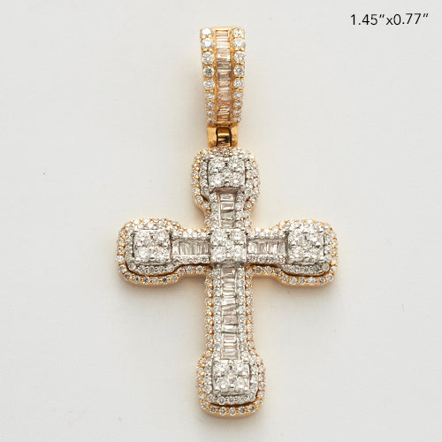 14KY+W 1.05CTW BAGUETTE DIAMOND CROWW WITH SQUARE