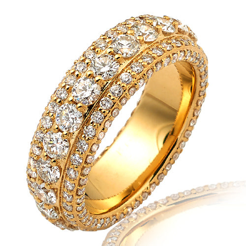 14KY 3.37CTW DIAMOND ETERNITY BAND - SIZE 8