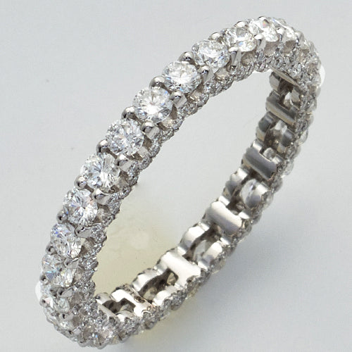 14KW 2.25CTW DIAMOND MACHINE SET ETERNITY BAND