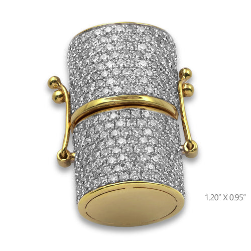 10KY 8.80CTW DIAMOND CYLINDER SHAPED CHAIN LOCK