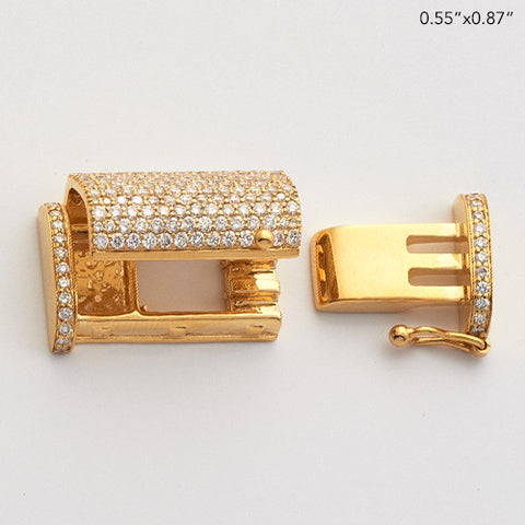 10KY 1.60CTW DIAMOND COFFIN LOCK FOR LINK CHAIN