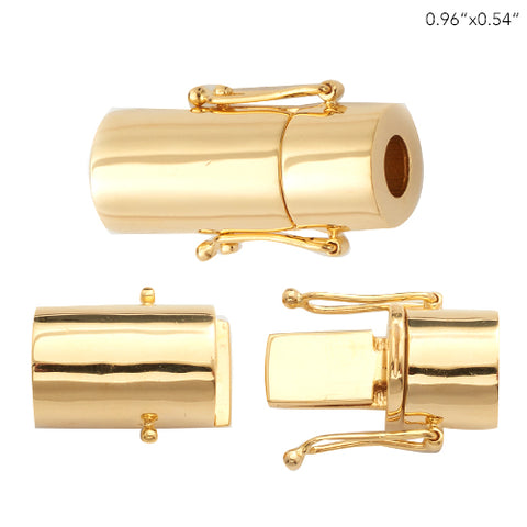 10KY GOLD CYLINDER LOCK FOR ROUND CHAINS