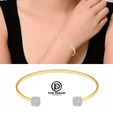 14K Yellow Gold Women's Bracelet With 0.32CT Diamonds