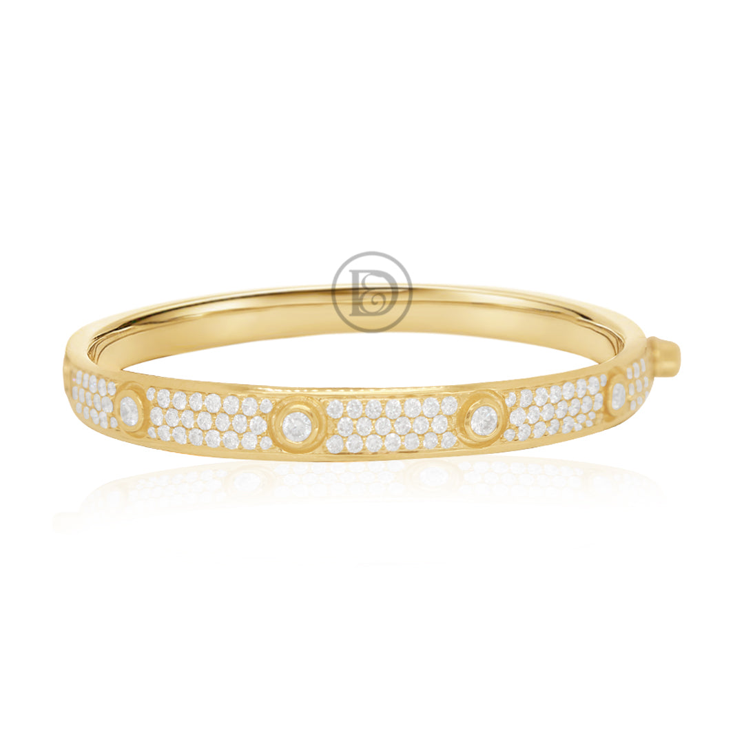 10K Yellow Gold Women's Bracelet With 2.20CT Diamonds