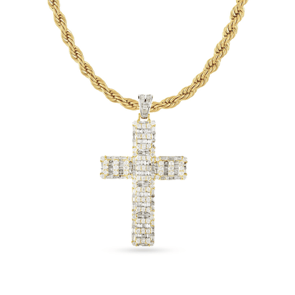 DIAMOND PENDANT 3.15CT 10 K YELLOW GOLD
