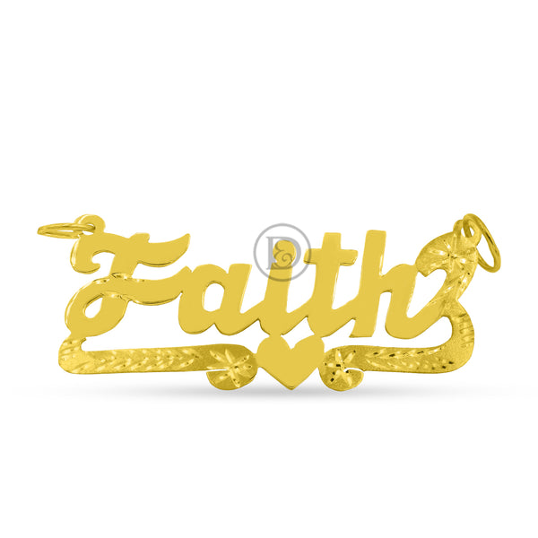 10K Yellow Gold Custom Name Plate