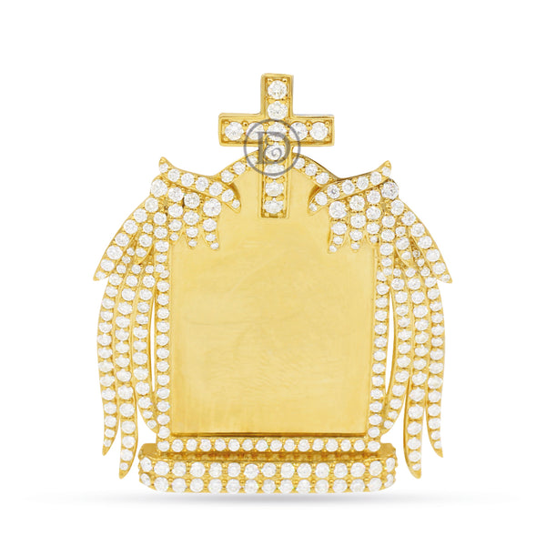 10K Yellow Gold Memory Pendant with 4.35CT Diamonds
