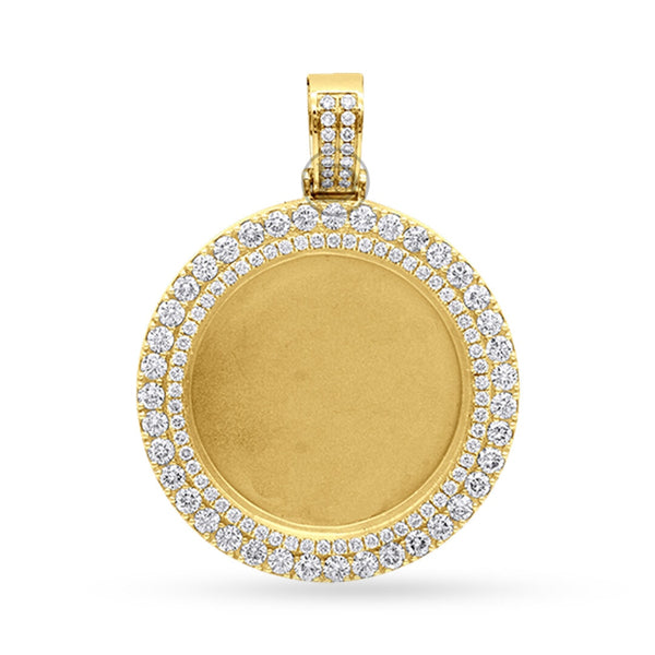 10K Yellow Gold Rotating Memory Pendant with 2.20CT Diamonds
