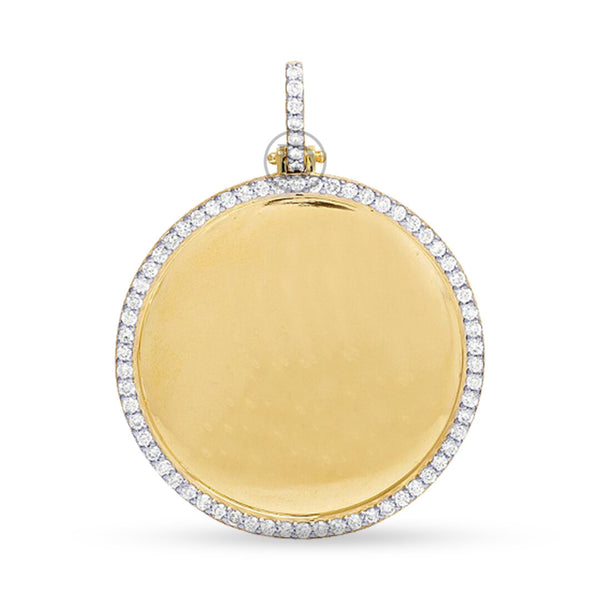 10K Yellow Gold Memory Pendant with 2.00CT Diamonds