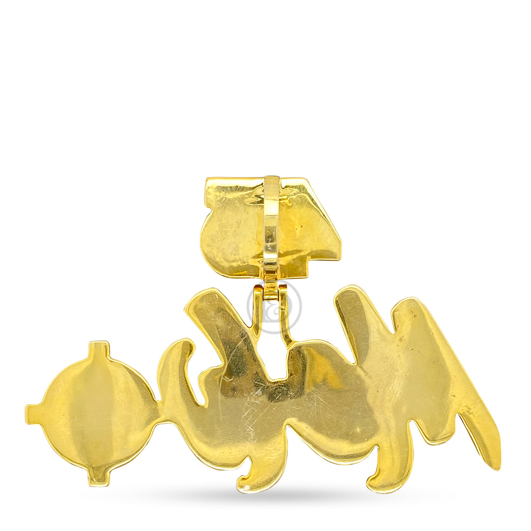 10K Yellow Gold Diamond Custom Pendant with Personalized Name